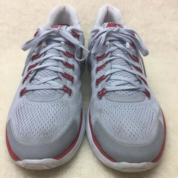 Nike Lunarglide 4 Mens 524977-005 Athletic Running Shoes US 14 US Gray w/ red - Picture 5 of 12
